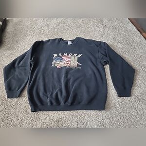 VTG 9/11 2001 Memory WTC World Trade Center Fruit Of The Loom Sweatshirt XXL God
